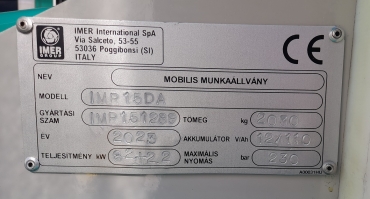 IMER R15DA karos emelő